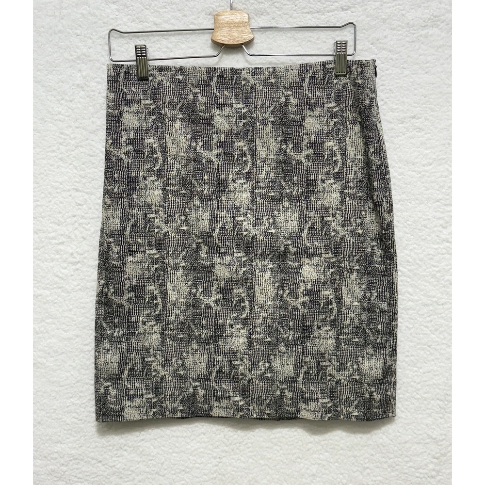 MM LaFleur Womens Skirt Size‎ 6 Beige Black Mini Snake Print Career Party